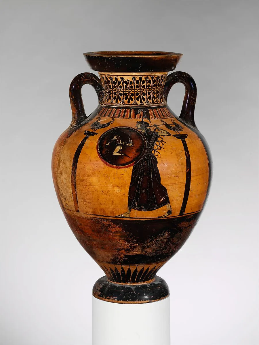 Terracotta Panathenaic prize amphora — Leagros Group