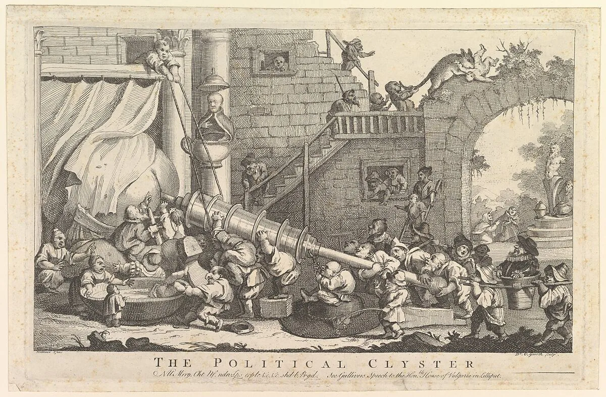 The Political Clyster — William Hogarth|Robert Sayer
