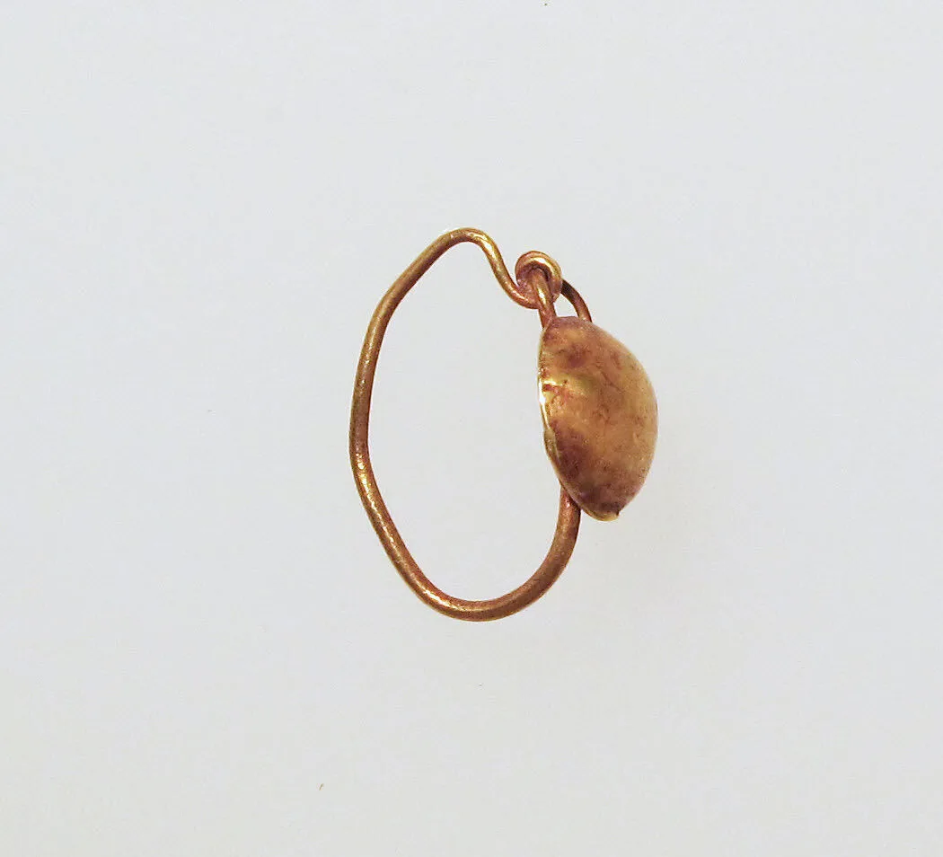 Earring with plain loop and disc — Unknown