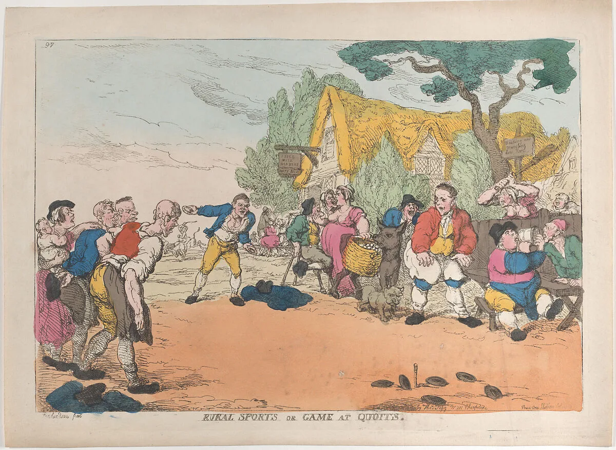 Rural Sports or Game at Quoits — Thomas Rowlandson|Thomas Tegg