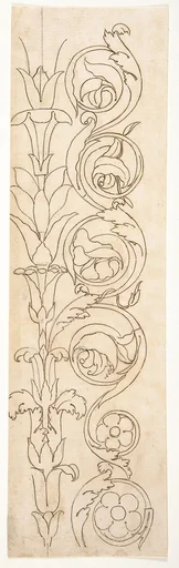 Ornamental drawings (recto) blank (verso)