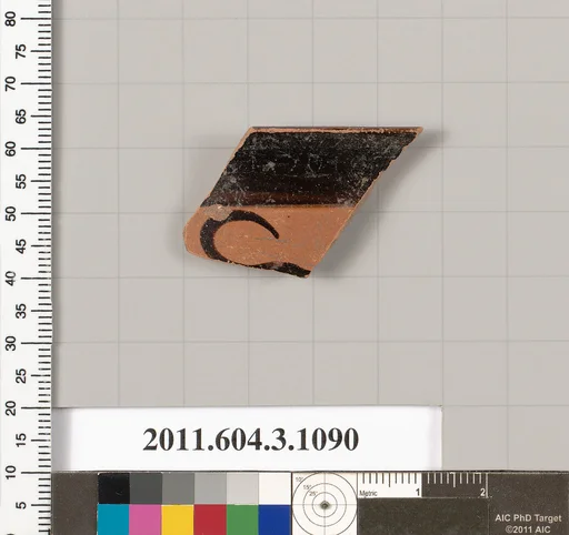 Terracotta rim fragment of a mastoid (drinking cup with narrow base)