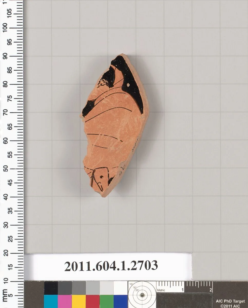 Terracotta fragment of a kylix (drinking cup) — Unknown