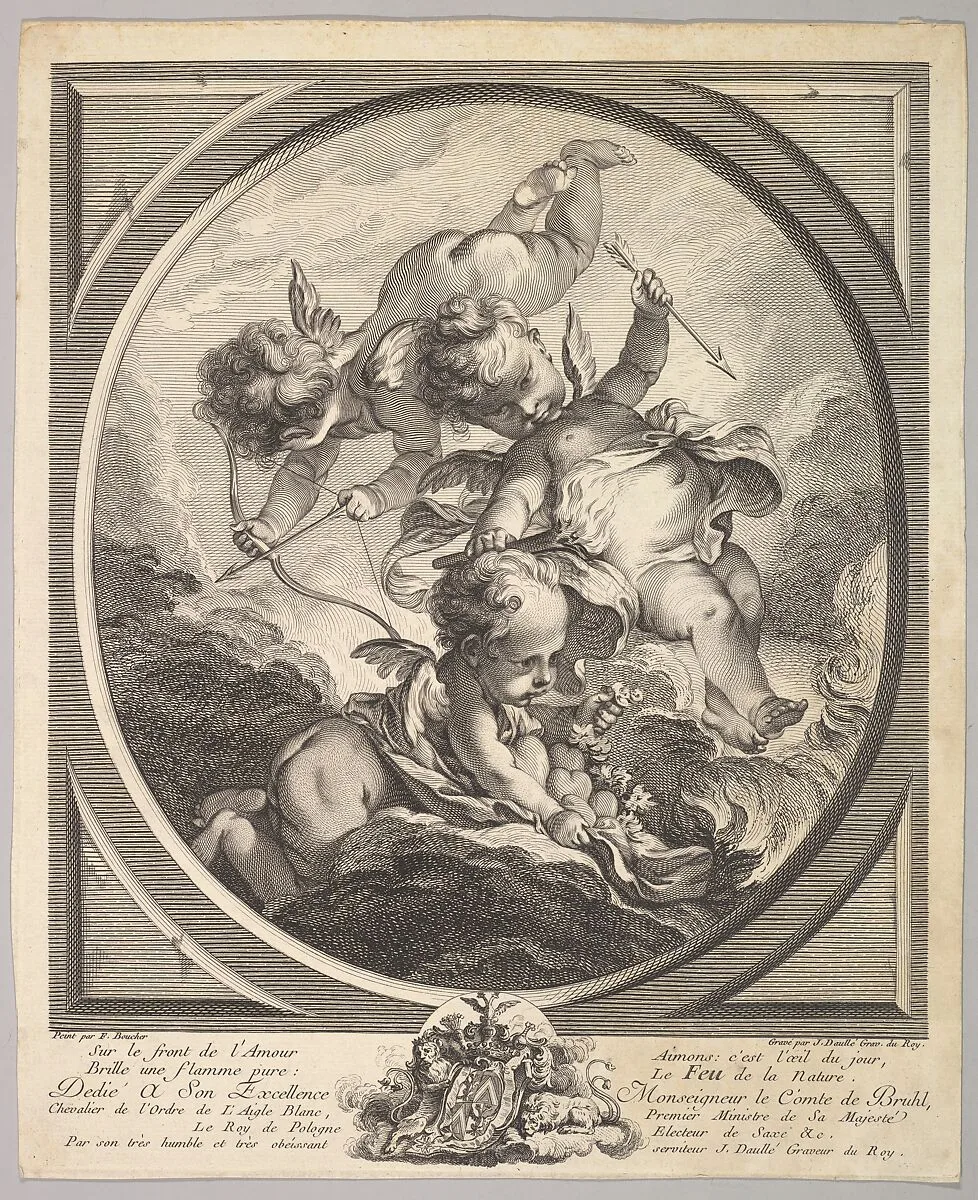 Fire — Jean Daullé|François Boucher