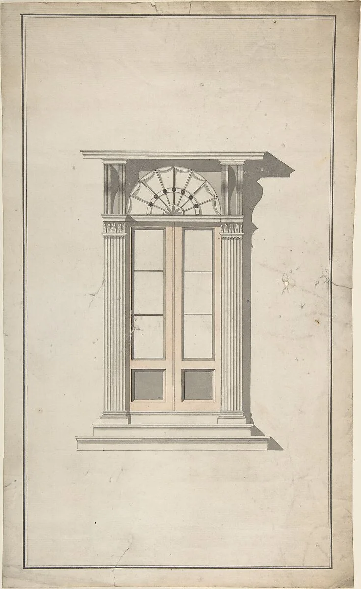 Design for Doorway Exterior — Anonymous, French, 18th century