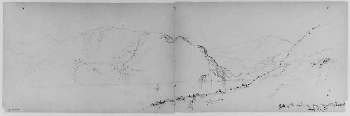 Gate of the Highlands, Cornwall, 1871 (from Sketchbook) — Daniel Huntington