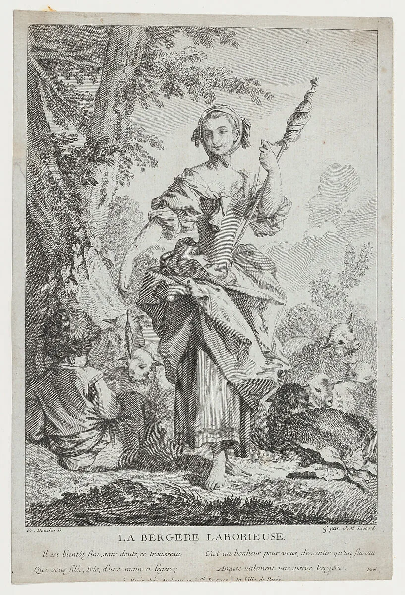 La Bergère Laborieuse — François Boucher|Jean Michel Liotard
