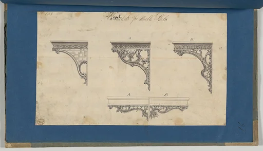 Brackets for Marble Slabs, in Chippendale Drawings, Vol. I