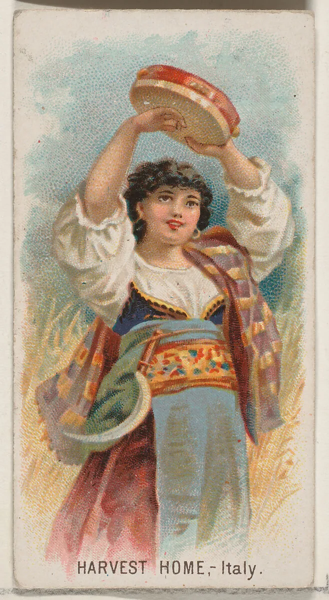 Harvest Home, Italy, from the Holidays series (N80) for Duke brand cigarettes — W. Duke, Sons & Co.|George S. Harris & Sons