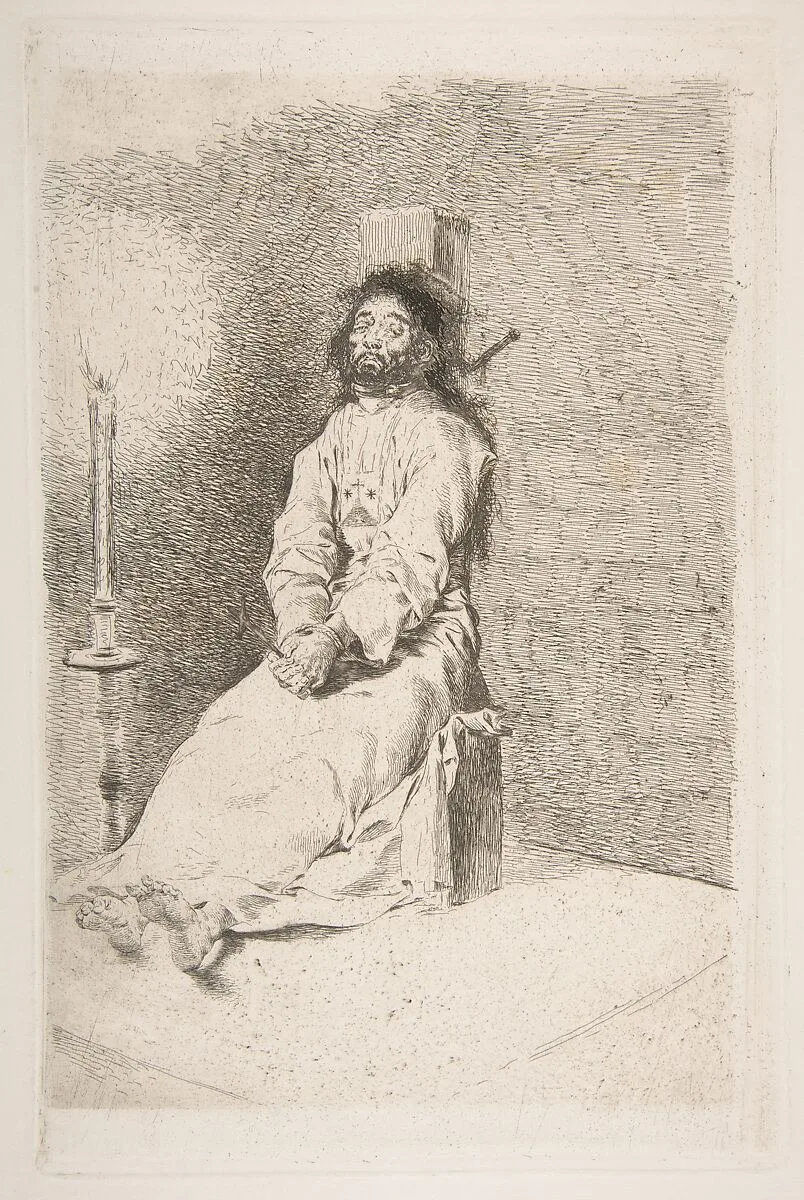The garroted man (El agarrotado) — Goya (Francisco de Goya y Lucientes)