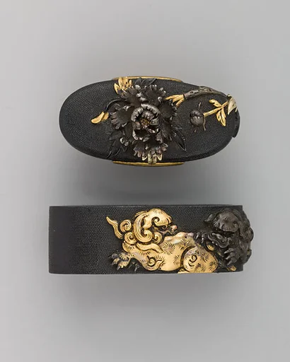 Sword-Hilt Collar and Pommel (Fuchigashira)