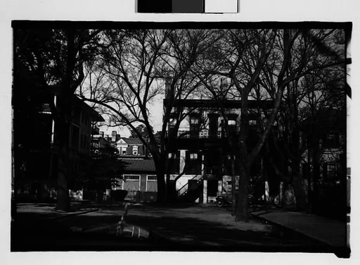 [Italianate Town Houses on Street, From Automobile, Savannah, Georgia]