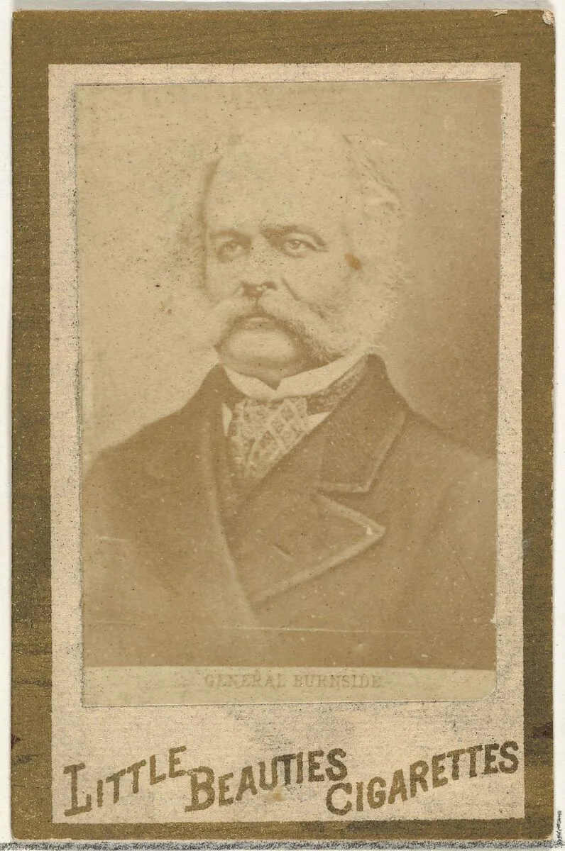 General Burnside, from the Actresses and Celebrities series (N60, Type 1) promoting Little Beauties Cigarettes for Allen & Ginter brand tobacco products — Allen & Ginter