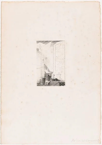 Un Soir from Eaux-fortes pour "Alcools" — Louis Marcoussis