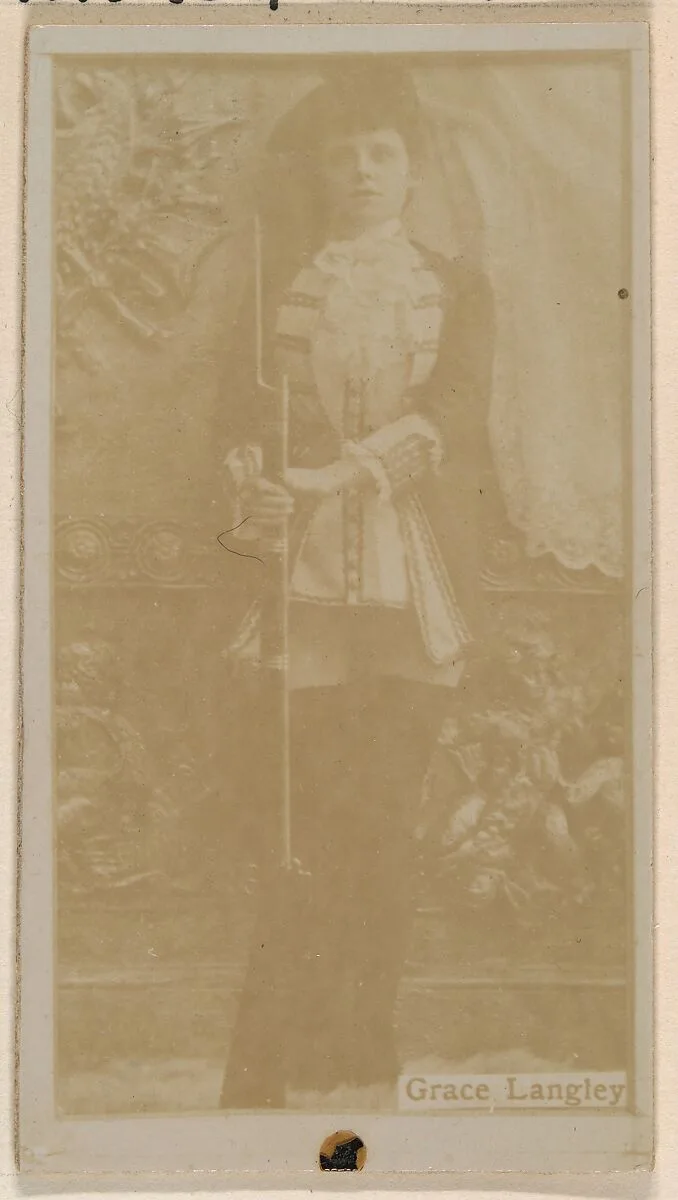 Grace Langley, from the Actresses series (N245) issued by Kinney Brothers to promote Sweet Caporal Cigarettes — Kinney Brothers Tobacco Company
