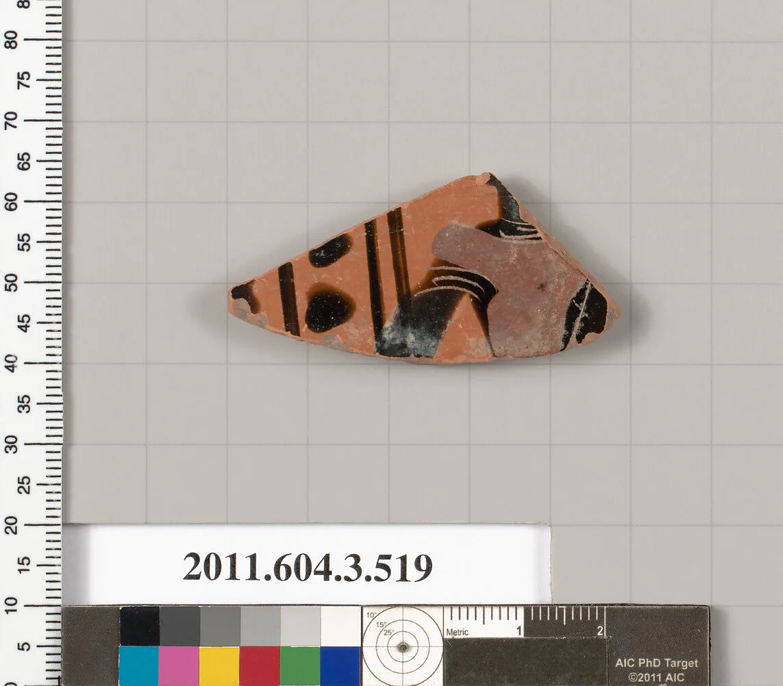 Terracotta fragment of a column-krater (bowl for mixing wine and water) — Unknown