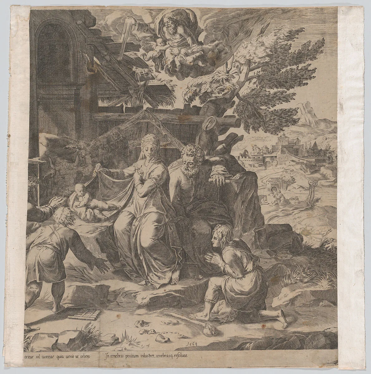 The Adoration of the Shepherds — Cornelis Cort|Polidoro da Caravaggio