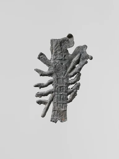 Lead figure of a goddess with spear and aegis, possibly Athena