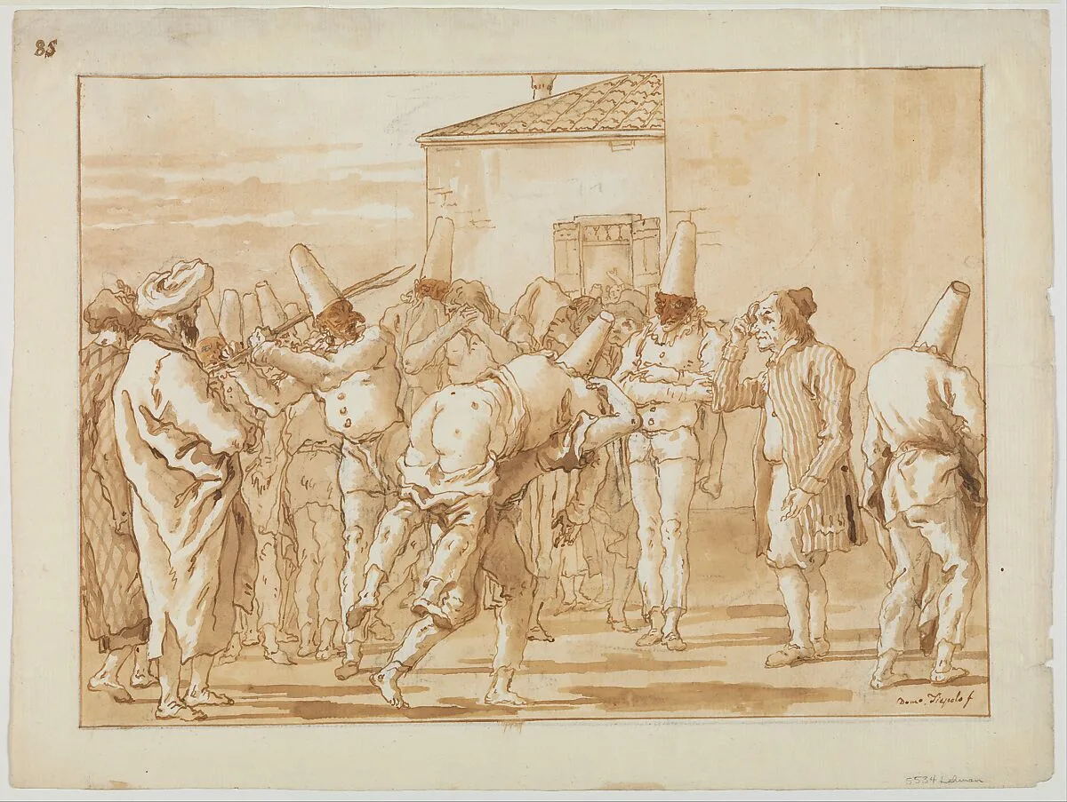 The Flogging of Punchinello — Giovanni Domenico Tiepolo