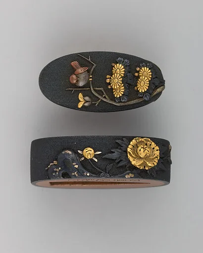 Sword-Hilt Collar and Pommel (Fuchigashira)