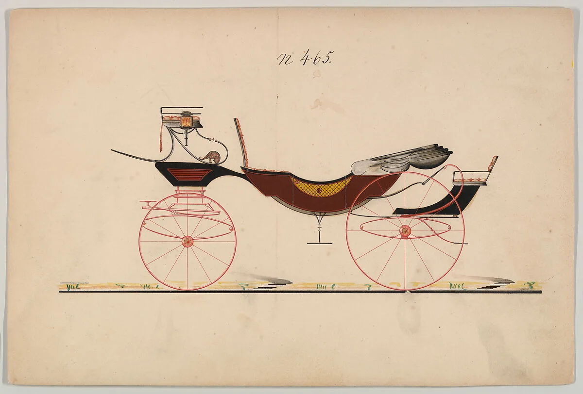 Design for Vis-à-vis/ Barouche, no. 465 — Brewster & Co.
