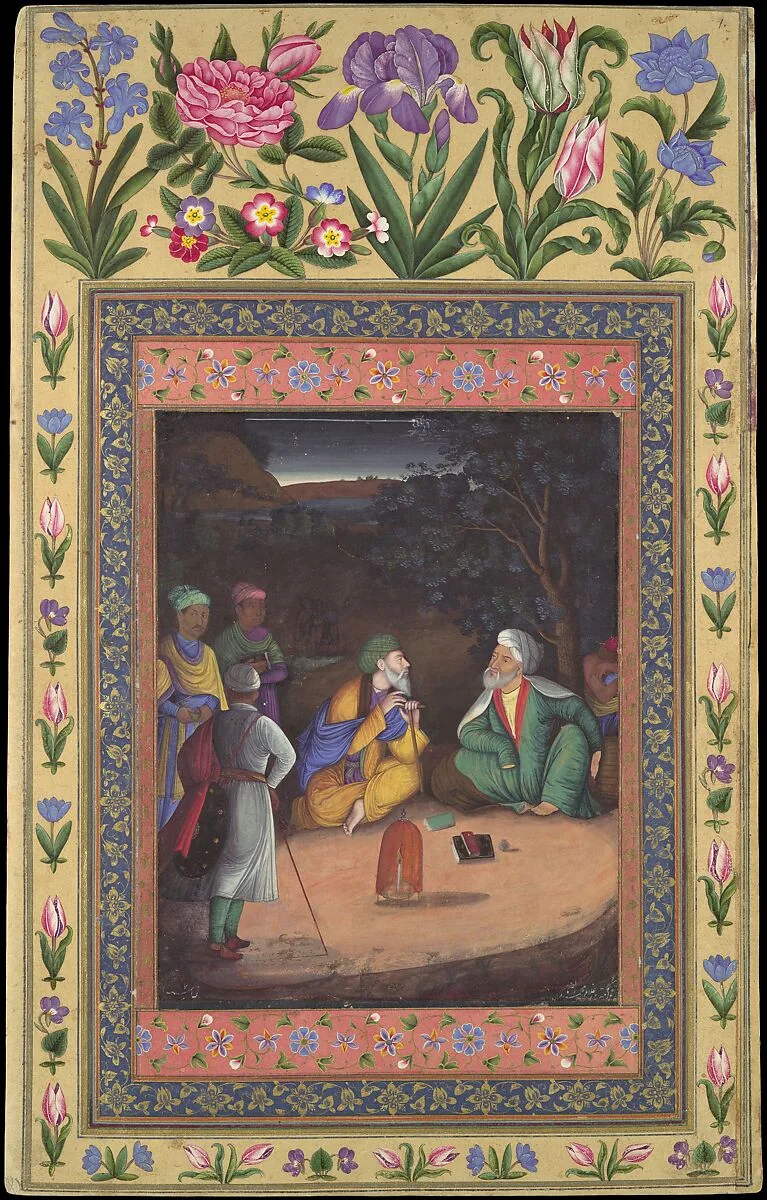 "A Night-time Gathering", Folio from the Davis Album — Muhammad Zaman