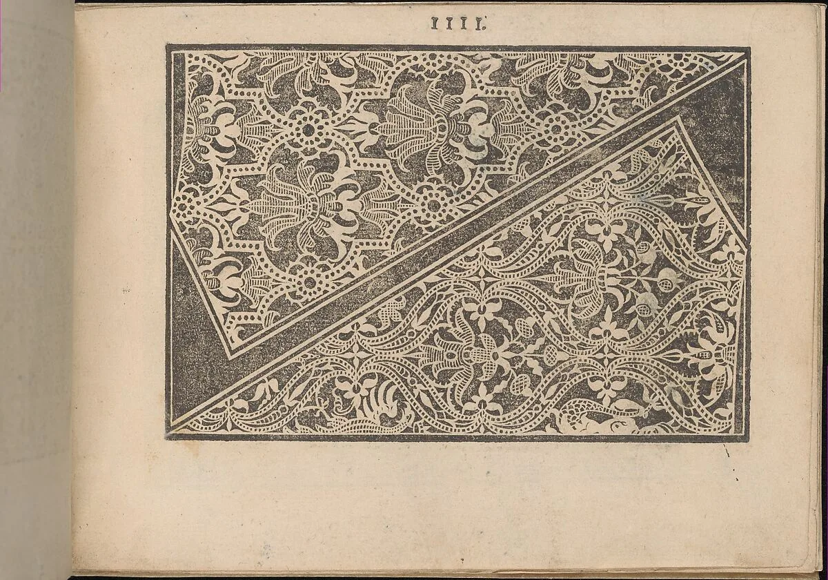 Prima Parte de' Fiori, e Disegni di varie sorti di Ricami Moderni, page 4 (recto) — Giovanni Battista Ciotti|Francesco de' Franceschi