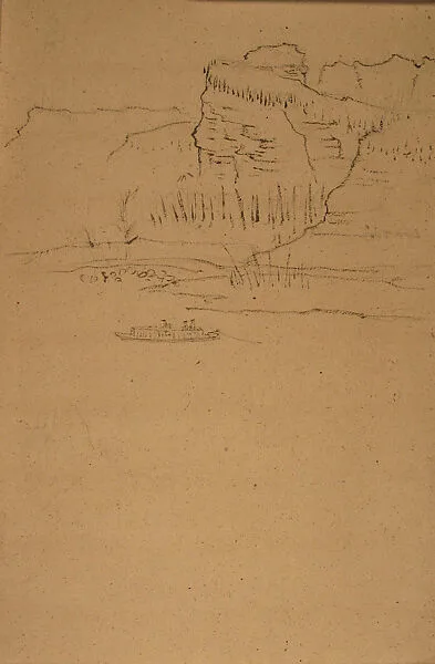 敦煌人物山水等白描稿|River Landscape — Xie Zhiliu