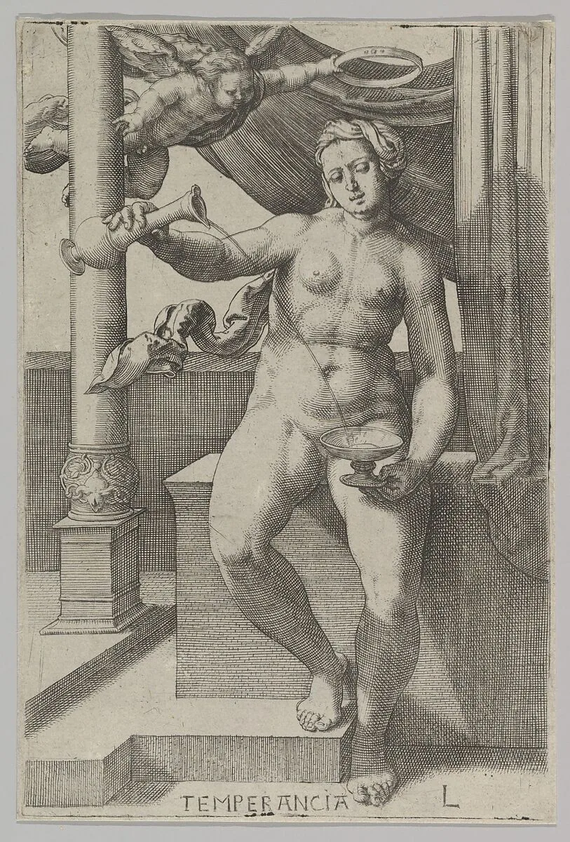Temperance, from the series The Virtues — Lucas van Leyden