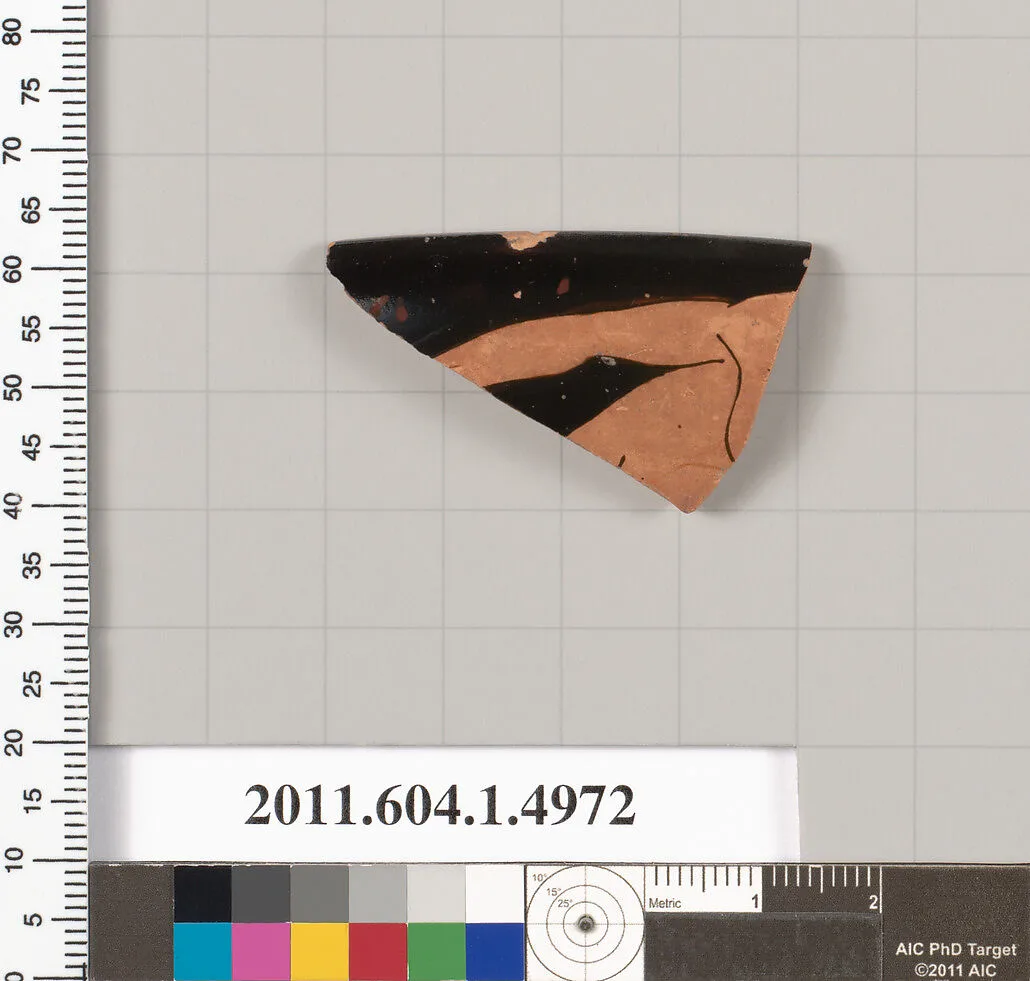 Terracotta rim fragment of a kylix (drinking cup) — Unknown