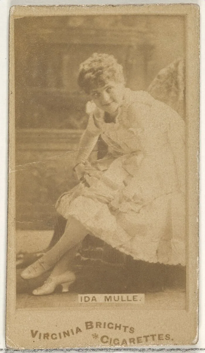 Ida Mulle, from the Actors and Actresses series (N45, Type 1) for Virginia Brights Cigarettes — Allen & Ginter