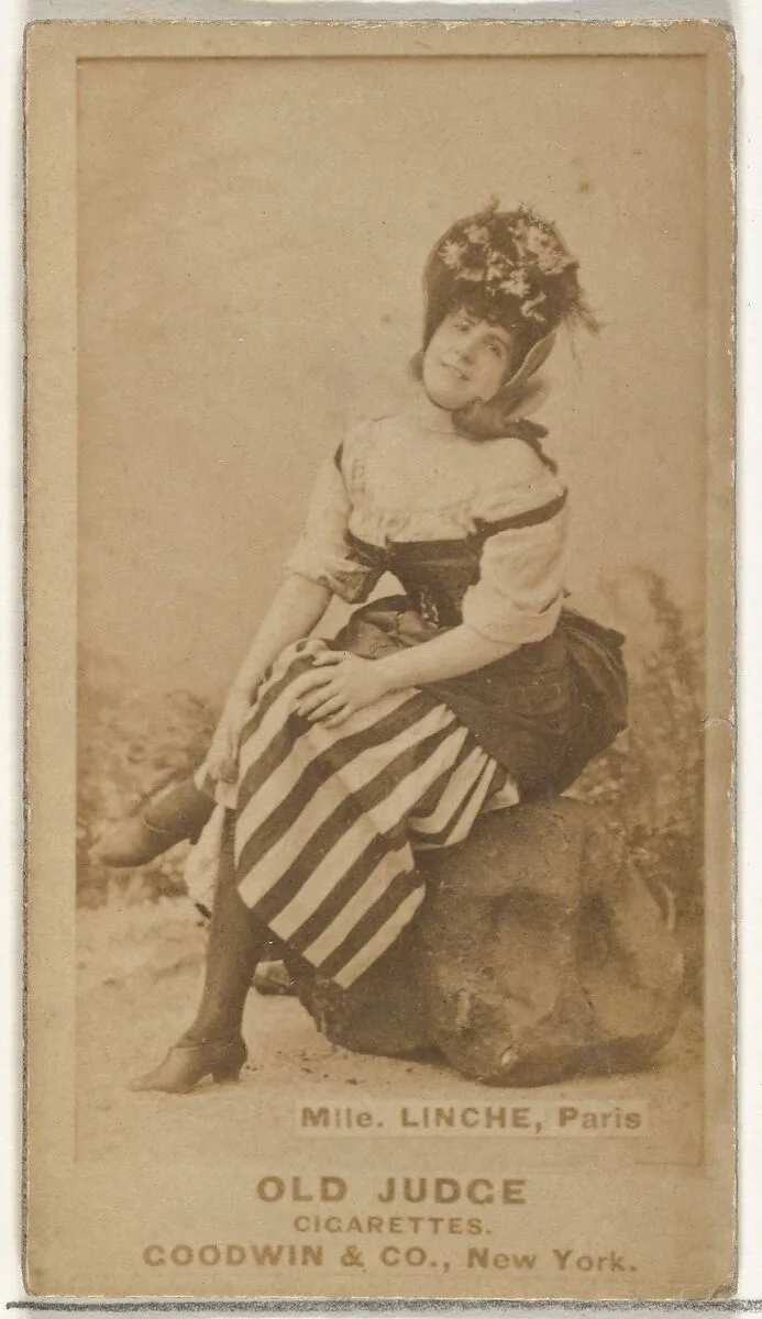 Mlle. Linche, Paris, from the Actors and Actresses series (N171) for Old Judge Cigarettes — Goodwin & Company