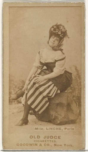 Mlle. Linche, Paris, from the Actors and Actresses series (N171) for Old Judge Cigarettes