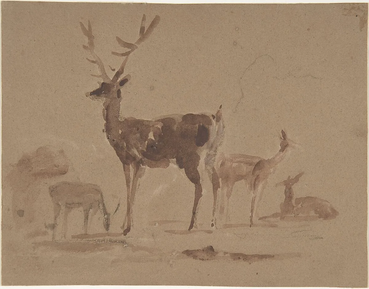 Stag and Its Young — Sir Edwin Henry Landseer