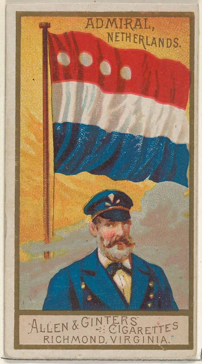 Admiral, Netherlands, from the Naval Flags series (N17) for Allen & Ginter Cigarettes Brands — Allen & Ginter