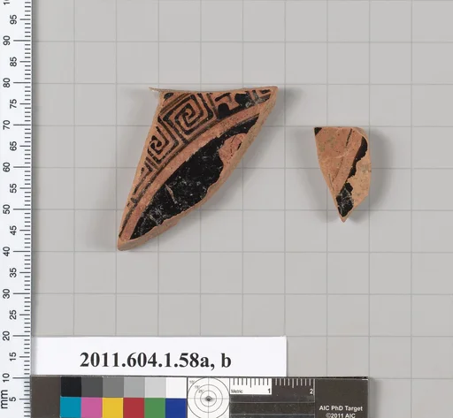 Terracotta fragments of a kylix (drinking cup)