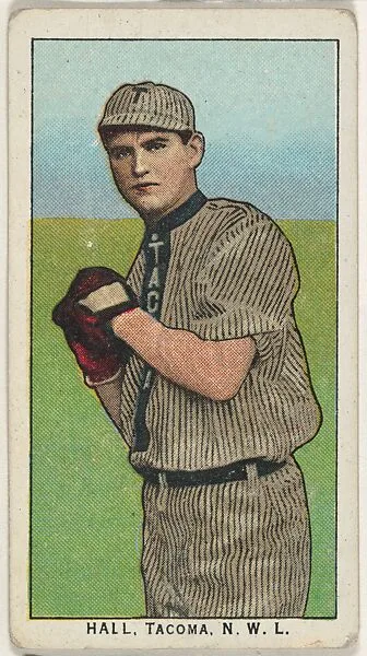 Hall, Tacoma, Northwestern League, from the "Obak Baseball Players" set (T212), issued by the American Tobacco Company to promote Obak Mouthpiece Cigarettes — American Tobacco Company