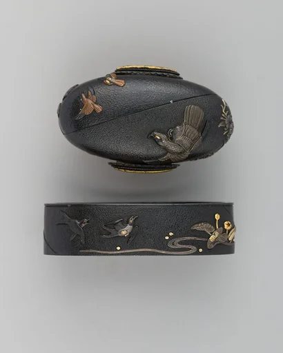 Sword-Hilt Collar and Pommel (Fuchigashira)