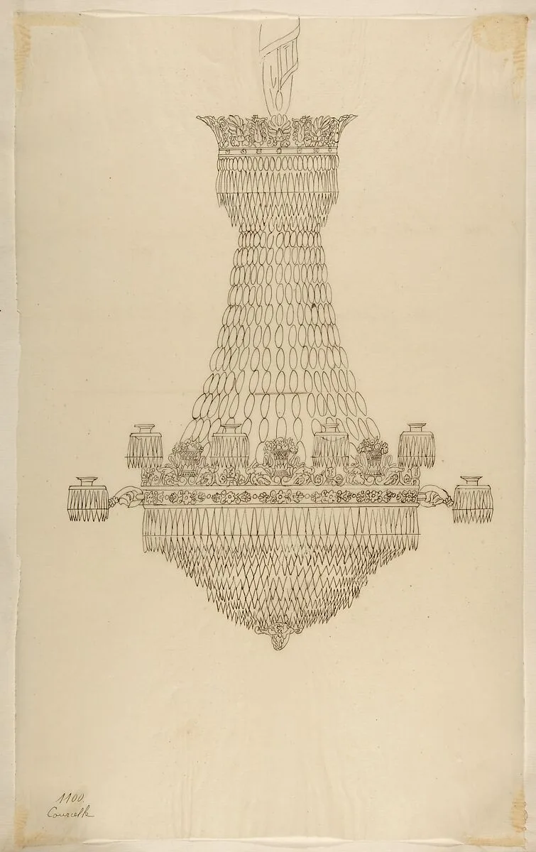 Design for a Chandelier — Anonymous, French, 19th century