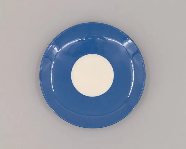 Lamelle Blue Delphinium Butter Plate — Ilonka Karasz|Buffalo Pottery (Buffalo, New York)