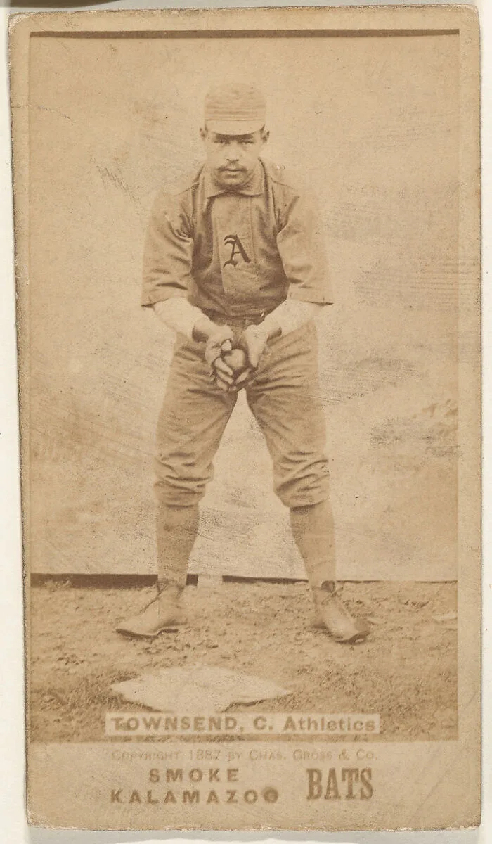 Townsend, Catcher, Athletics, from the Kalamazoo Bats series (N690) issued by Chas. Gross & Co. to promote Kalamazoo Bats — Chas. Gross & Co.