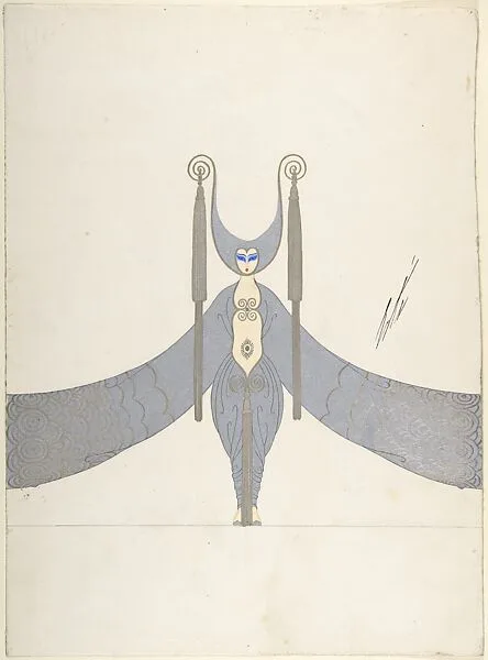 "Les Noces d'Argent " Triple Costume Design for "Les Mariages," George White's Scandal (center) — Erté (Romain de Tirtoff)