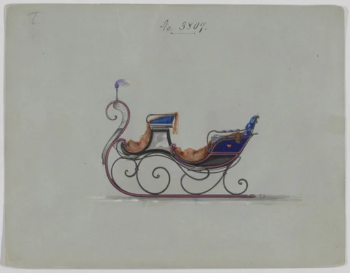 Design for 4 Seat Sleigh, no. 3809
