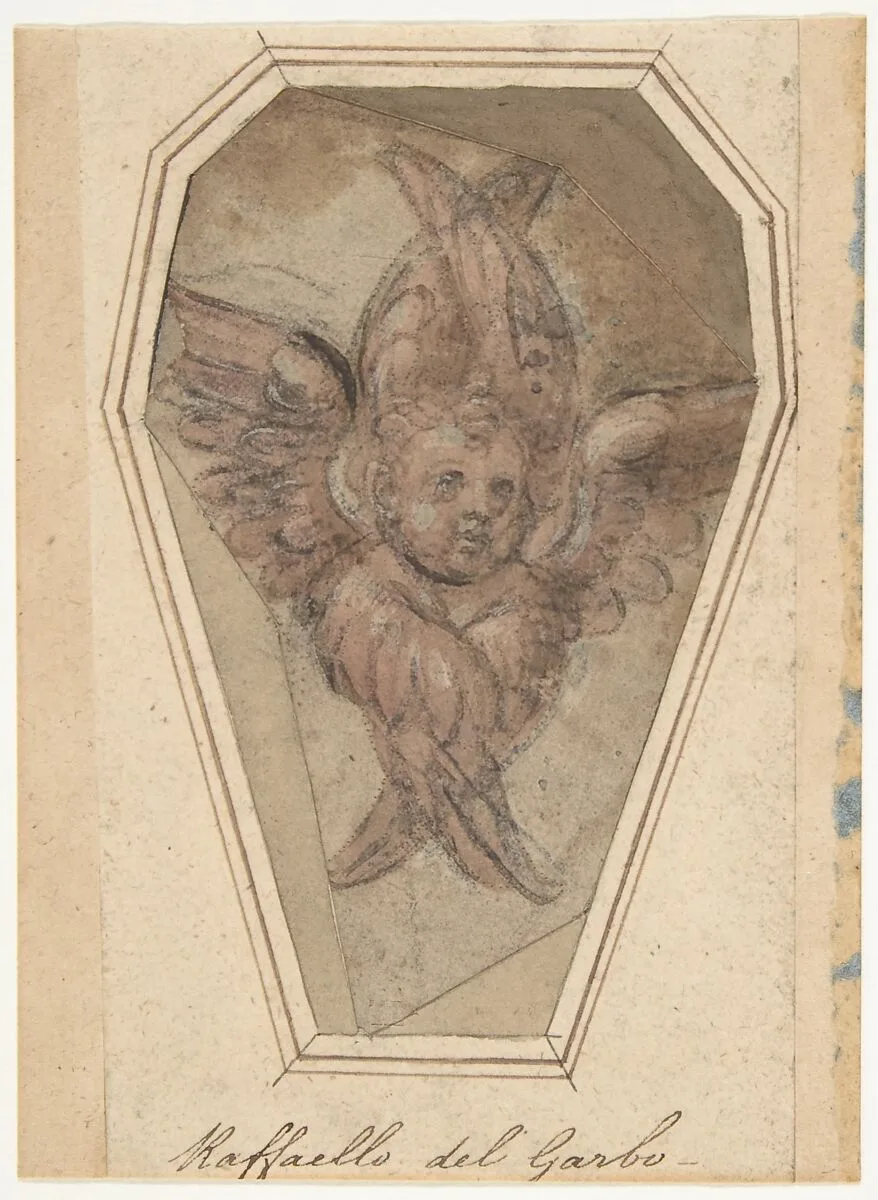 A Seraph (Cartoon for an Embroidery) — Raffaellino del Garbo (also known as Raffaelle de' Capponi and Raffaelle de' Carli)