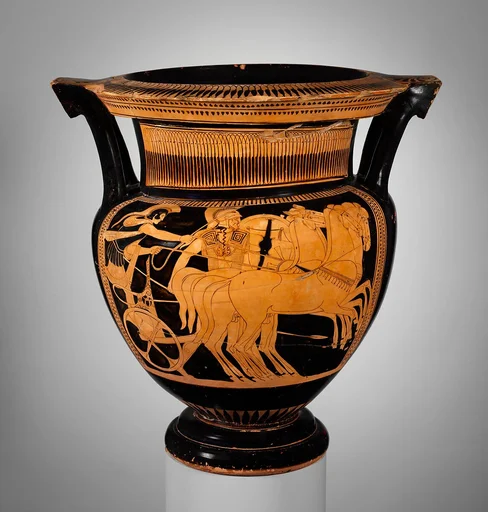 Terracotta column-krater (bowl for mixing wine and water)