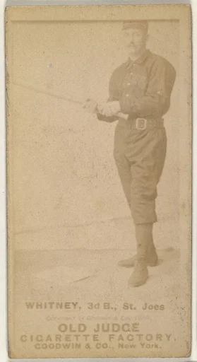 Charles F. Whitney, 3rd Base, St. Joseph Clay Eaters, from the Old Judge series (N172) for Old Judge Cigarettes