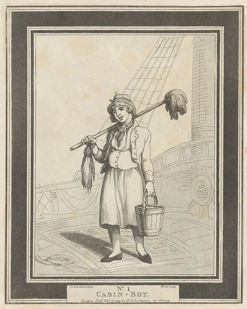 No. 1: Cabin Boy — Rudolph Ackermann, London|Henri Merke|Thomas Rowlandson