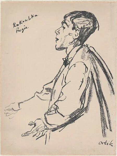 Kokoschka Rehearsing — Emil Orlik|Oskar Kokoschka