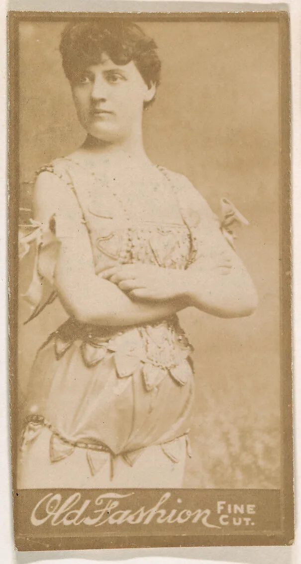Actress standing with arms crossed, from the Actresses series (N664) promoting Old Fashion Fine Cut Tobacco — Unknown