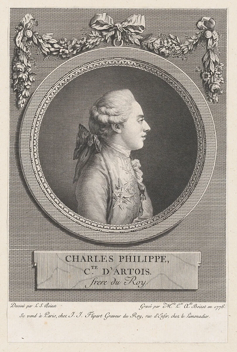 Charles Phillipe, Count of Artois, Brother of the King — Jean Jacques Flipart|Louis Simon Boizot|Marie Louise Adélaide Boizot